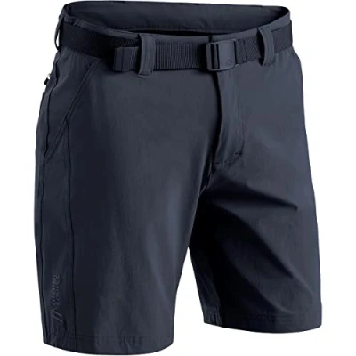 Image of Maier Sports Nil Men&#039;s Hiking Trousers M Short Outdoor with Belt 5 Pockets Offers Lots of Storage Space