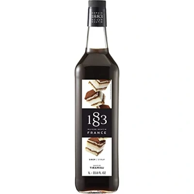 Image of 1883 Maison Routin Premium Tiramisu Syrup for Coffee &amp; Hot Chocolate Glass 1L