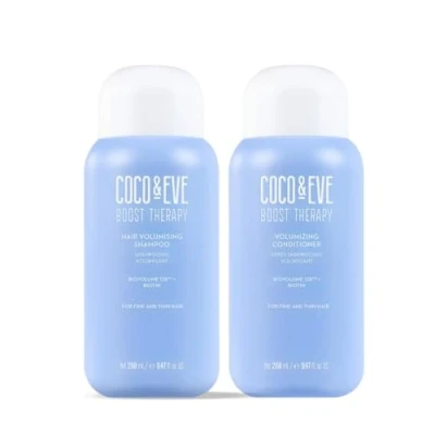 Image of Coco &amp; Eve Boost Therapy Hair Volumising Shampoo Conditioner Bundle Set. With Biotin to Target Fine, Thinning Hair. For Thickening, Nourishing, and Improving Volume, Density Shine. (560 ml)