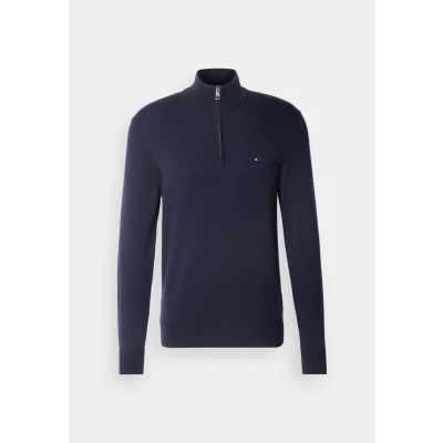 Image of Tommy Hilfiger Essential ZIP MOCK Jumper, Men&#039;s, Size: XS, Black
