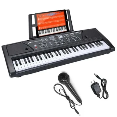 Image of Gziztx 61 Key Keyboard Piano with Music Stand, Microphone, Speakers, Portable Electric for Beginners and Children, 16 Tones, 10 Rhythms, 6 Demos, 8 Percussion