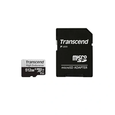 Image of Transcend 512GB microSD w/Adapter UHS I U3 High Endurance TS512GUSD350V