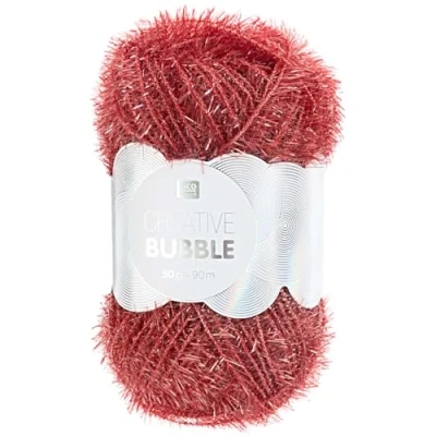 Image of Frida&#039;s Wollhaus Rico Design 50g Creative Bubble Sponge Yarn, Knitting, Crochet, 57 Colours, 034, Berries