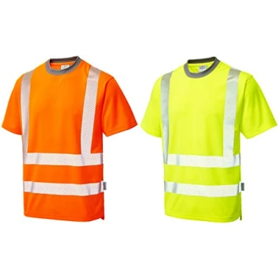 Image of Leo Workwear T03 Larkstone Coolviz Plus Men Hi Vis T Shirt#2XL Yellow