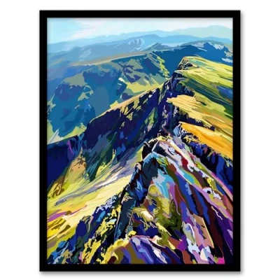 Image of Artery8 Cairngorm Mountains Scottish Highlands Landscape Living Room Artwork Framed Wall Art Print 18X24 Inch