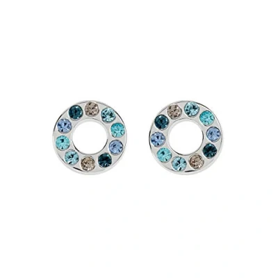 Image of RADLEY Signature Ladies Silver Round Stones Stone Disc Earrings RYJ1111
