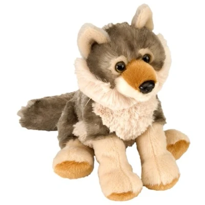 Image of Wild Republic 10852 Wolf Plush, Cuddlekins Cuddly Soft Toys, Kids Gifts, 20 cm,Brown