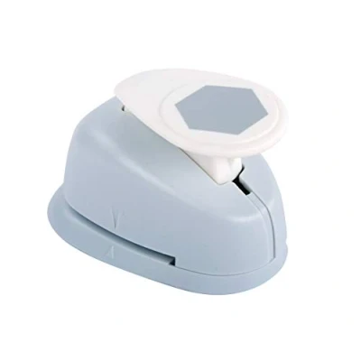 Image of Rayher Paper Craft Punch with Hexagon Design, Lever for Card Making and Scrapbooking, 2.54cm, 1&quot;, 69195000
