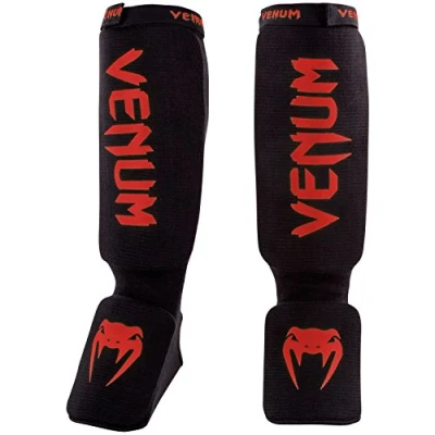 Image of Venum, Kontact Shin Guards, Men&#039;s, S, Black/Red