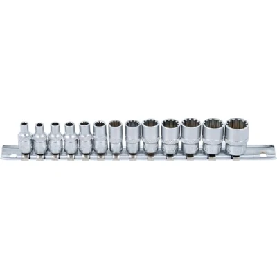Image of BGS 2150 Socket Set, Gear Lock 6.3 mm (1/4&quot;) Drive 13 pcs.