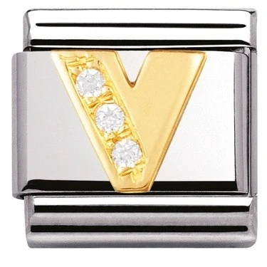 Image of Nomination Cubic Zirconia V Charm