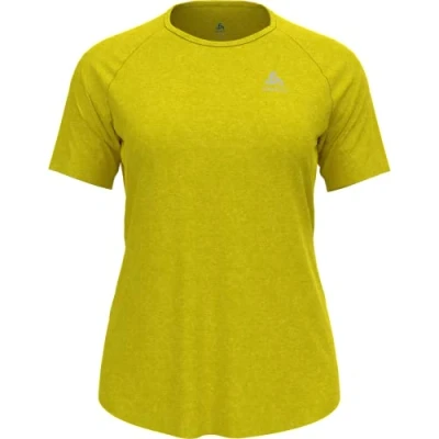 Image of ODLO Women&#039;s T Shirt Crew Neck L/S Run Easy 365, Citronelle Melange, XS