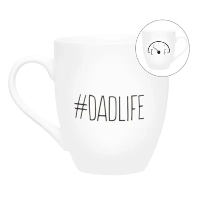 Image of Pearhead Dadlife Ceramic Mug, Graphic Coffee Father&#039;s Day, New Dads or Father’s Fatherhood Kitchen Accessory, Novelty Dad 16oz