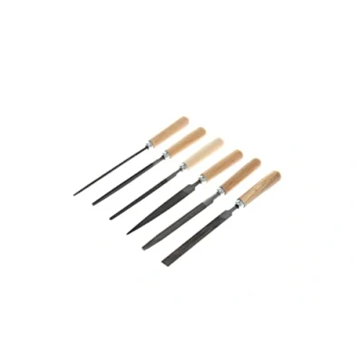 Image of GEDORE Key file set, Set for metal, 6 piece, Flat butt file, tip Triangular Square Half Round 8728