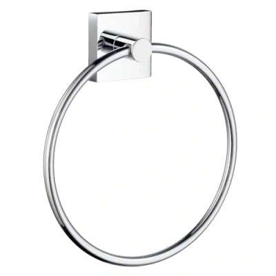 Image of Smedbo RK344 &quot;House&quot; Chromed Matt Towel Ring, Polished Chrome, 17 x 4 cm
