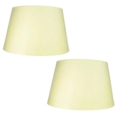Image of Cotton Drum Shade Navy Blue, 10 inch Easy Fit ES/BC for Living Rooms, Bedrooms, hallways and Kitchens, Pendant Lampshades or Shades Table Lampss (2, Cream)