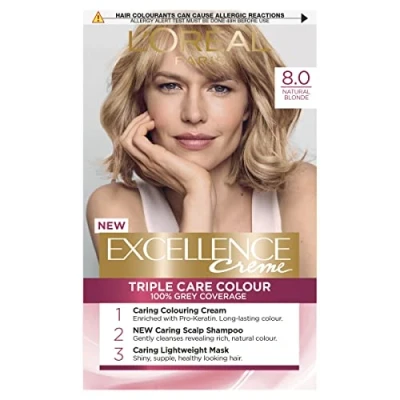Image of L&#039;Oréal Paris Excellence Crème Permanent Hair Dye, Radiant At Home Colour with Up to 100% Grey Coverage, Pro Keratin, 8 Weeks of Colour, Colour: 5.3 Natural Golden Brown