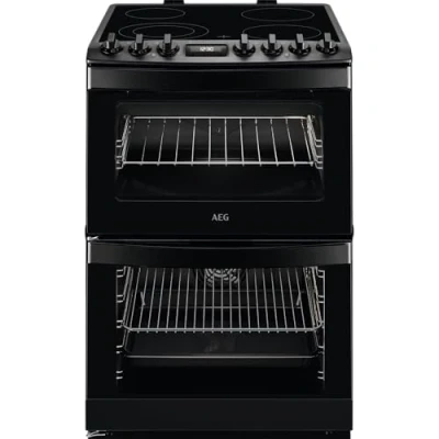 Image of AEG 6000 SteamBake CCB6741MCB 60 cm Electric Ceramic Cooker Matte Black, Black