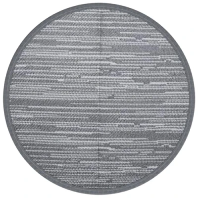Image of vidaXL Outdoor Carpet Grey, Polypropylene, UV Resistant Ø200 cm Reversible, Easy Clean, Portable Rug for Patio, Deck, Terrace
