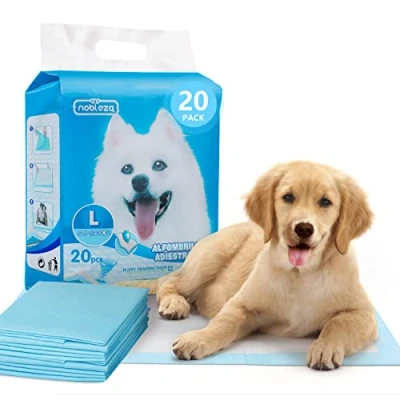 Image of Nobleza 20pcs 60x90cm Ultra Absorbent Leakproof Dog and Puppy Training Pads, Pet Toilet Pee Pads Large Size with Anti Slip