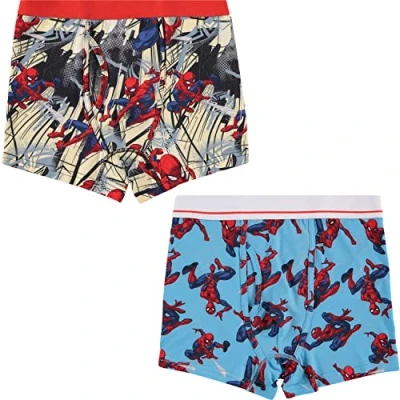 Image of Marvel Mens Comics Boxer Briefs Spiderman Underwear 2 Pack (Spiderman Multi, Small)