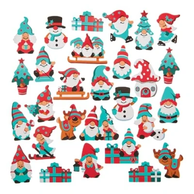 Image of Baker Ross FN320 Christmas Gonk Foam Stickers Pack of 150, for Kids