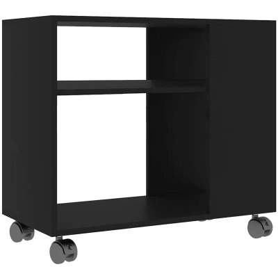 Image of vidaXL Side Table Black 70x35x55 cm Engineered Wood