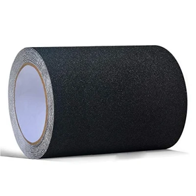 Image of ONTWIE Non Slip Adhesive Tape, Anti Tape Black High Traction Safety Track for Stairs, Safety, Tread Step, Indoor, Outdoor 15cm x 10m