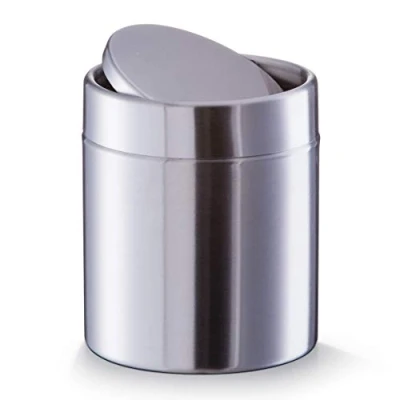 Image of Zeller Table Waste Bin, Metal, Multi Colour, 11.5 x 14 cm