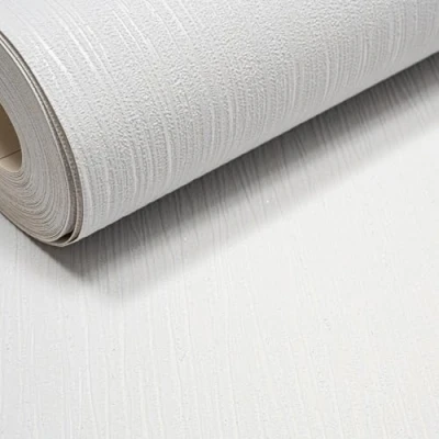Image of Grandeco Plain Light Grey Crystal Metallic Silver Glitter Thick Textured Vinyl Wallpaper