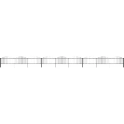Image of vidaXL Garden Fence with Spear Top Steel