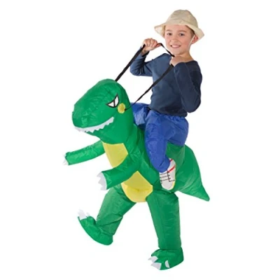 Image of Bodysocks Kids Inflatable Green Dinosaur Costume