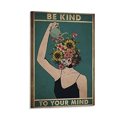 Image of Rudd Mental Be Kind To Your Mind Poster Decorative Painting Canvas Wall Posters And Art Picture Print Modern Family Bedroom Decor 12x18inch(30x45cm)