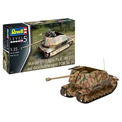 Image of Revell 03292 Marder I 7,5cm Pa.K. 40 (Sf.) auf FCM 36(f) 1:35 Scale Unbuilt/Unpainted Plastic Model Kit