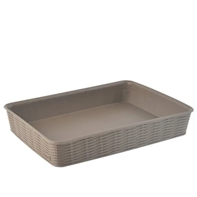 Image of Stefanplast Elegance Basket, Dove Grey, Large/35.5 x 26 6 cm