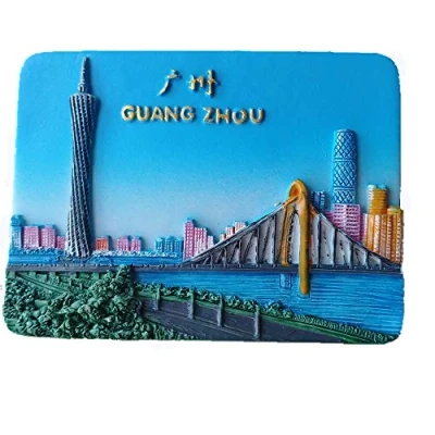 Image of 3D Guangzhou China Fridge Magnet Travel Sticker Souvenir,Home &amp; Kitchen Decoration,Guangzhou Refrigerator