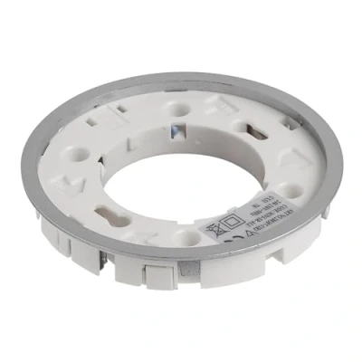 Image of Leyton Lighting Semi recessed GX53 downlight in satin silver aluminium (MINI SR ALU)