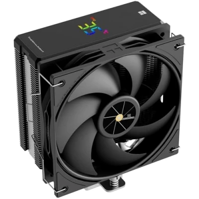 Image of Thermalright Assassin X 120R Digital Black CPU Cooler, Screen Top Cover, TL P12 PWM Quiet Fan Air Computer Heatsink Cooling, Support AM4/AM5,Intel LGA1851/1700/115X/1200