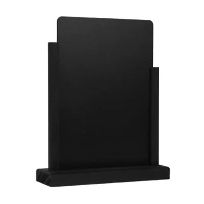 Image of Olympia Elegant Tableboard in Black A4 297x210mm Easy Wipe, Durable, Commercial Kitchen Restaurant Café Tabletop Menu Notice Display Sign Chalkboard