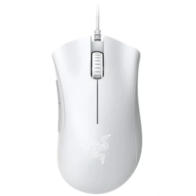 Image of Razer DeathAdder Essential (2021) Wired Gaming Mouse (Optical Sensor, 6400 DPI, 5 Programmable Buttons, Ergonomic Form Factor) White