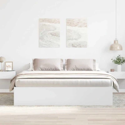 Image of vidaXL Bed Frame without Mattress White 200x200 cm