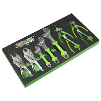 Image of Sealey Siegen 10pc Adjustable Wrench &amp; Pliers Set with Tool Tray S01278