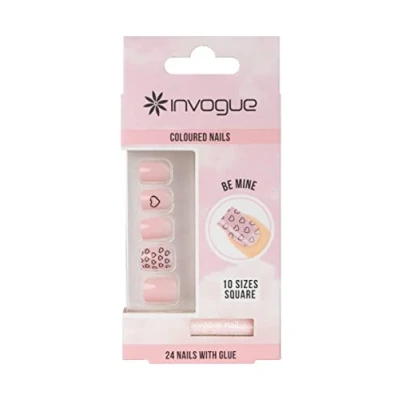 Image of Invogue Valentines Square Nails Be Mine