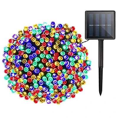Image of Lamker 30M 300 LED Solar String Lights Outdoor Waterproof 8 Modes Multicolour Fairy Light for Patio Garden Porch Yard Wall Fence Tree Christmas Wedding Party Festival Lighting Decorative
