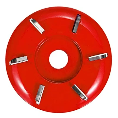 Image of Wood Carving Disc 6 Teeth Turbo Plane Woodworking Milling Tool for Angle Grinder Red