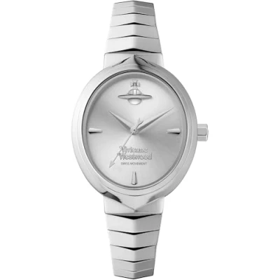 Image of Vivienne Westwood Armour 28mm Ladies Quartz Watch with Silver Dial and Stainless Steel Bracelet