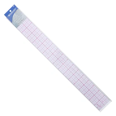 Image of Westcott B 85 18&quot; 8Ths Graph Beveled Ruler