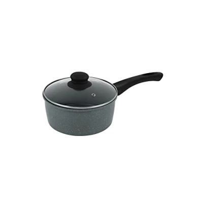 Image of DALEMOOR by URBN CHEF Carbon Steel Marble Grey Cooking Saucepans Millkpan (16 cm)