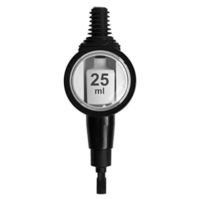 Image of Deluxe Round Bottle Optics for Spirits UK Made bar Butler Shot Measure Alcohol Wine Upside Down Drink Dispenser Home Garage Man cave (25ml, Black)