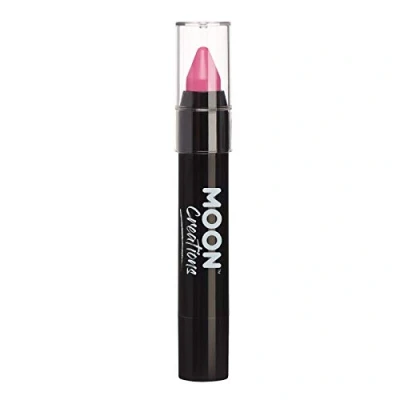 Image of Moon Creations Face Paint Stick Body Crayons Pink 3.2g Sweat Proof &amp; Water Resistant Cruelty Free, Made in UK For Kids, Adults, Fancy Dress, Festivals, Halloween